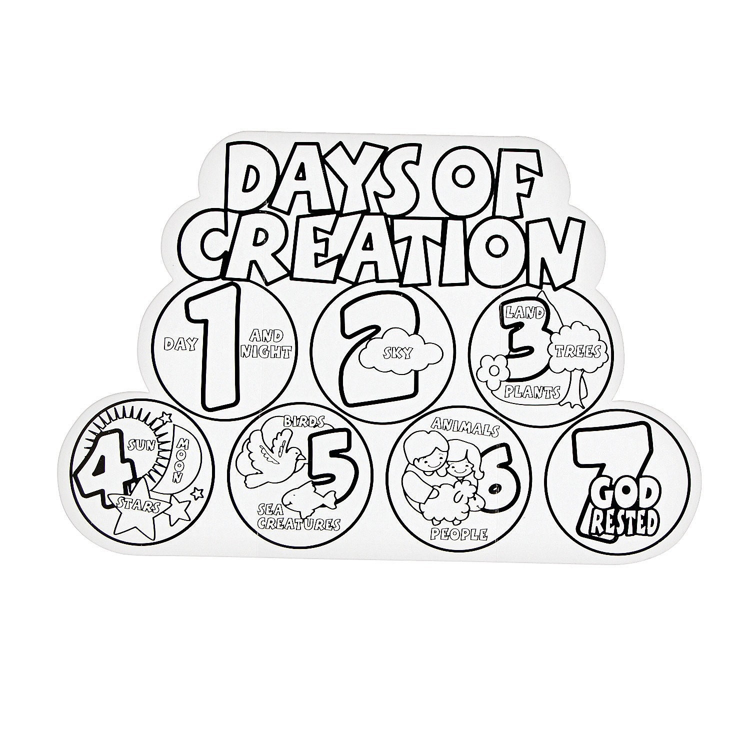 The Creation Of Genesis 1 Coloring Pages Sketch Coloring Page
