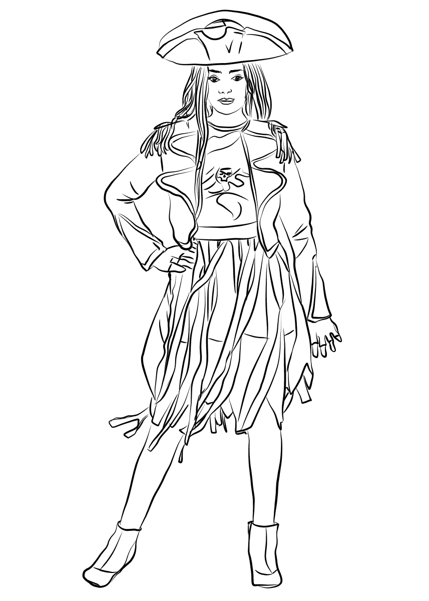 Printable Descendants Coloring Pages