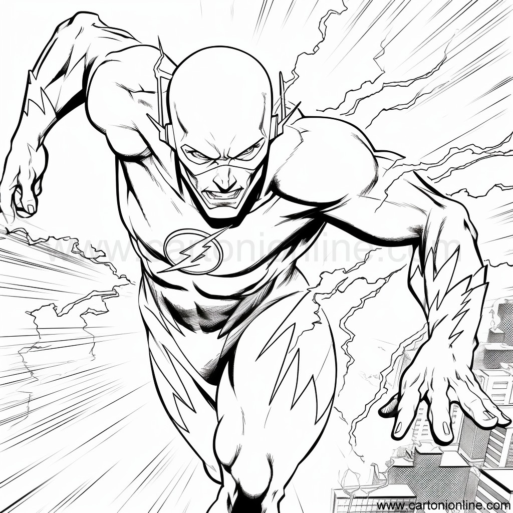 The Flash 44 Coloring Page