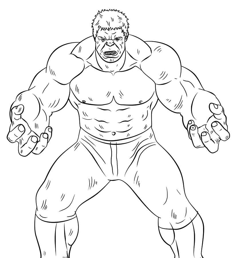 Hulk Coloring Pages Printable Free