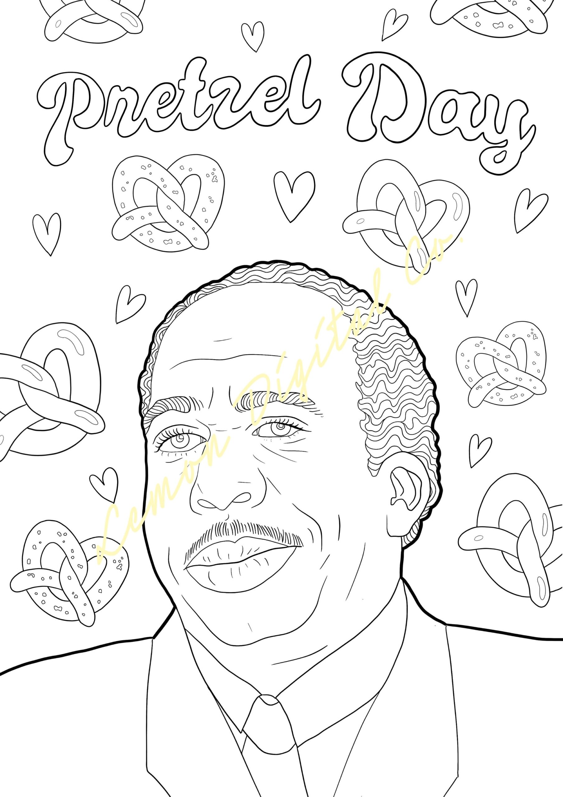 The Office Printable Adult Coloring Page Stanley Hudson Etsy