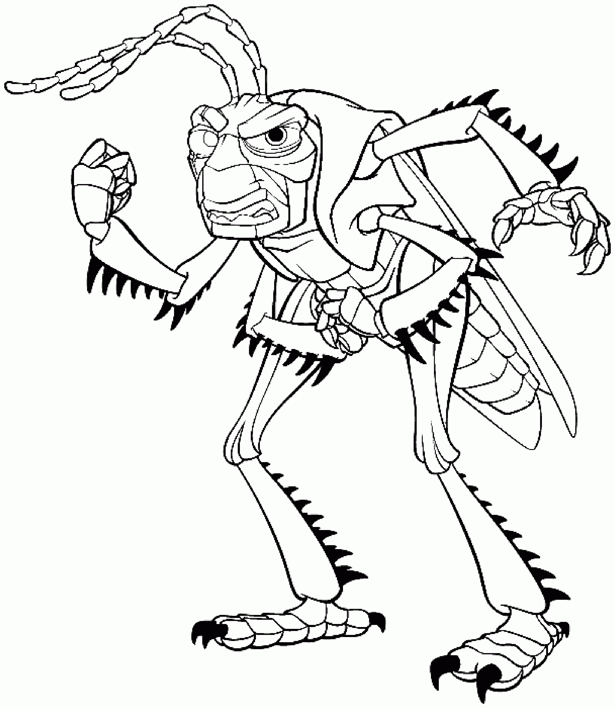 The One Eyed Man Of 1001 Paws A Bug S Life Coloring Pages For Kids