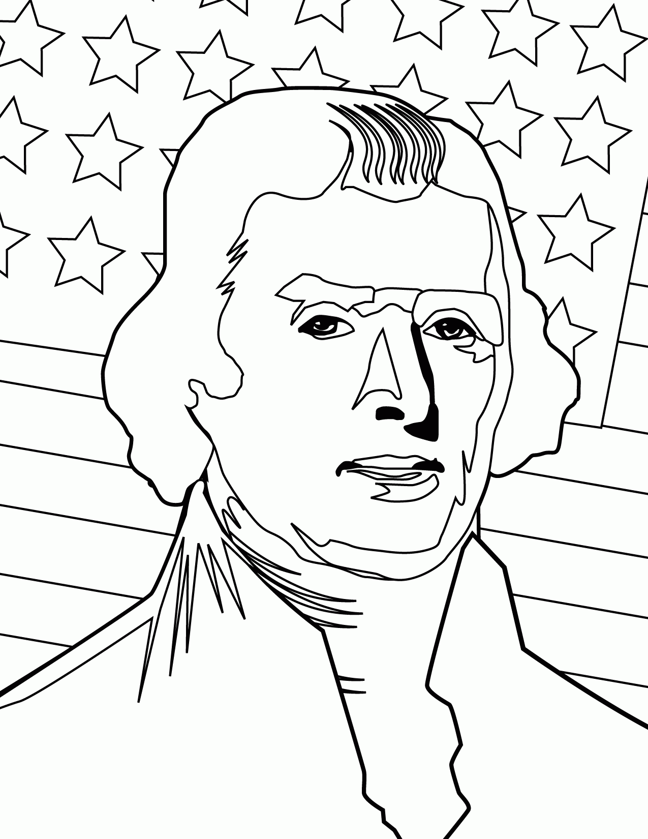 Thomas Jefferson Coloring Page Printable Coloring Pages
