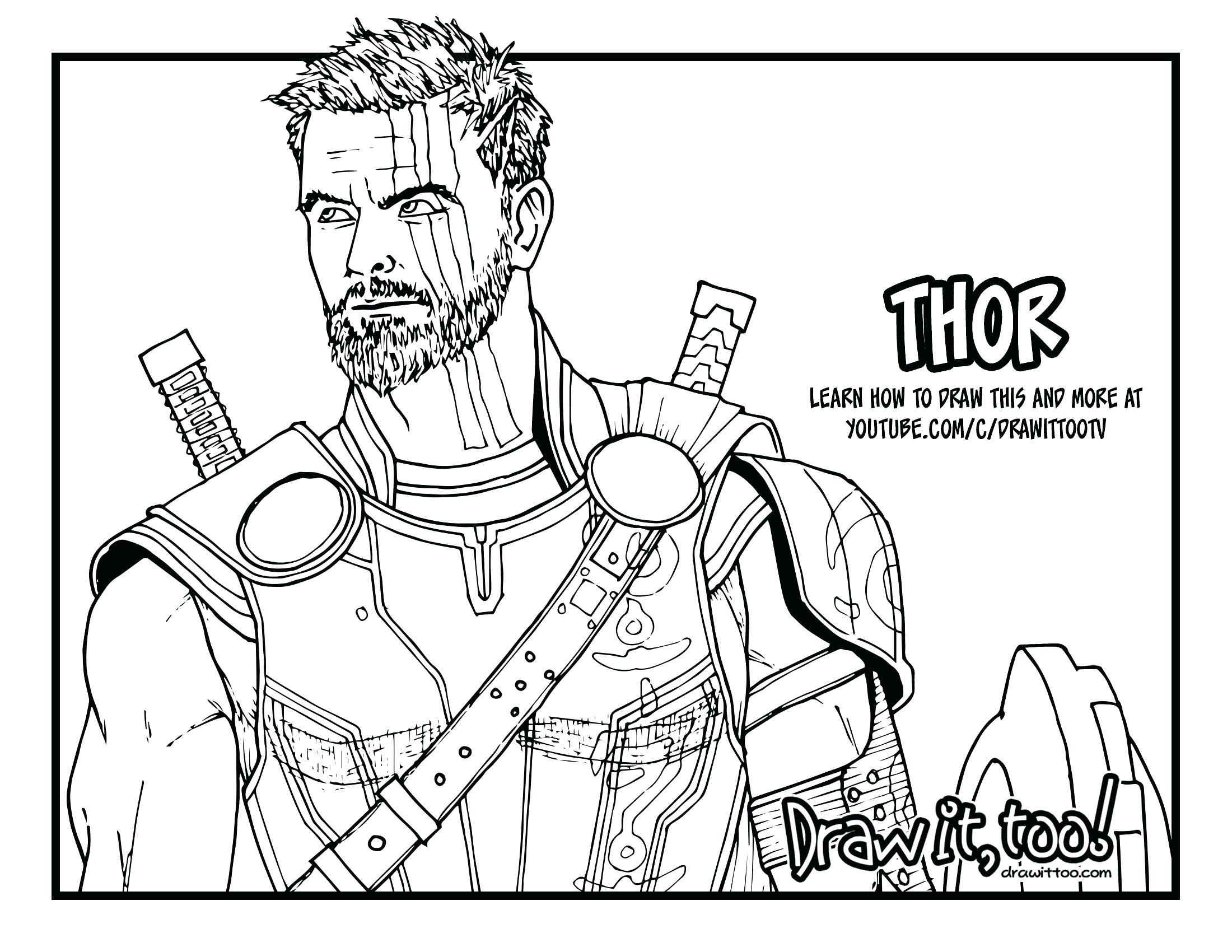 Thor Coloring Pages Printable