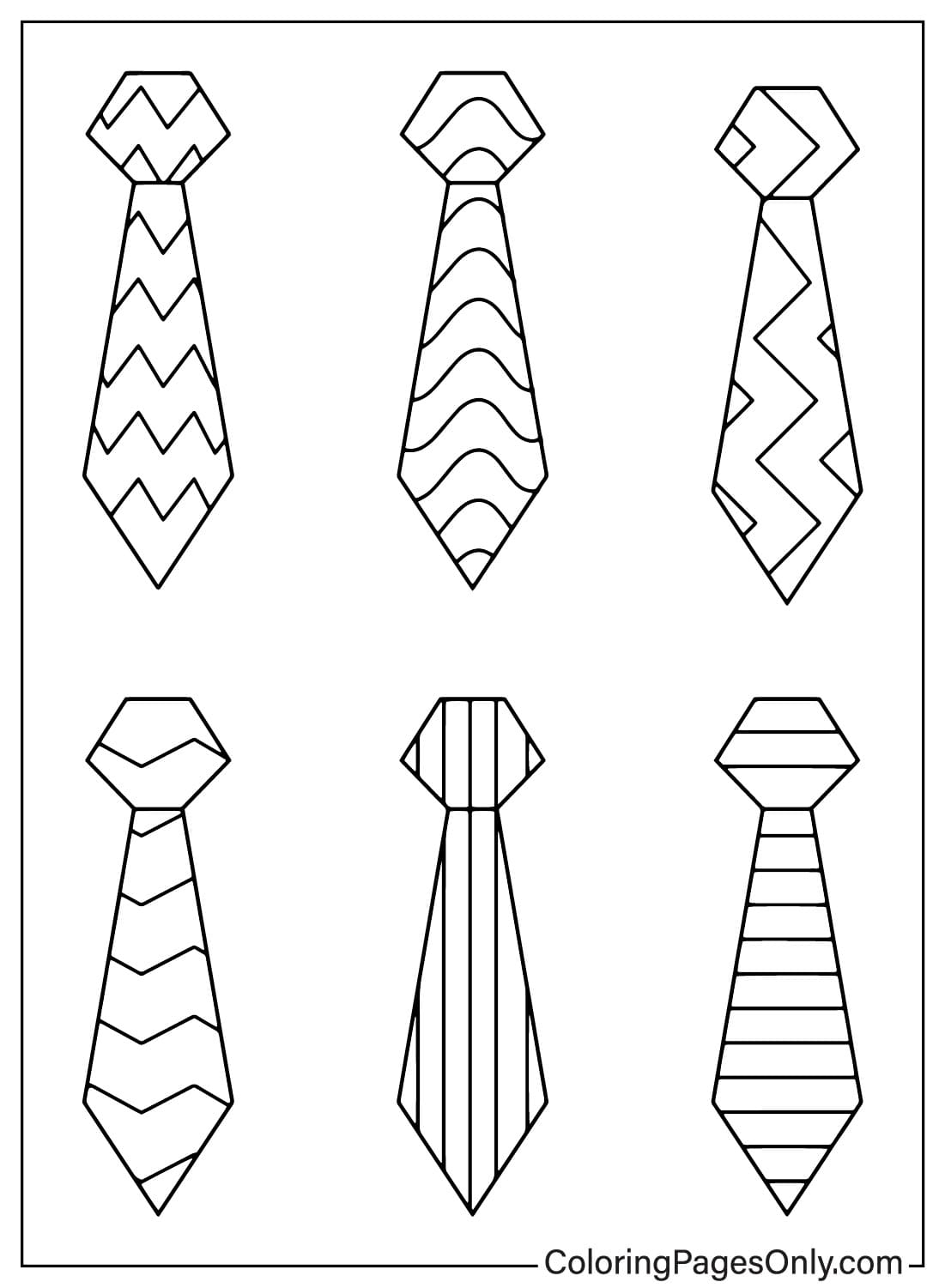 Tie Color Page Free Printable Coloring Pages