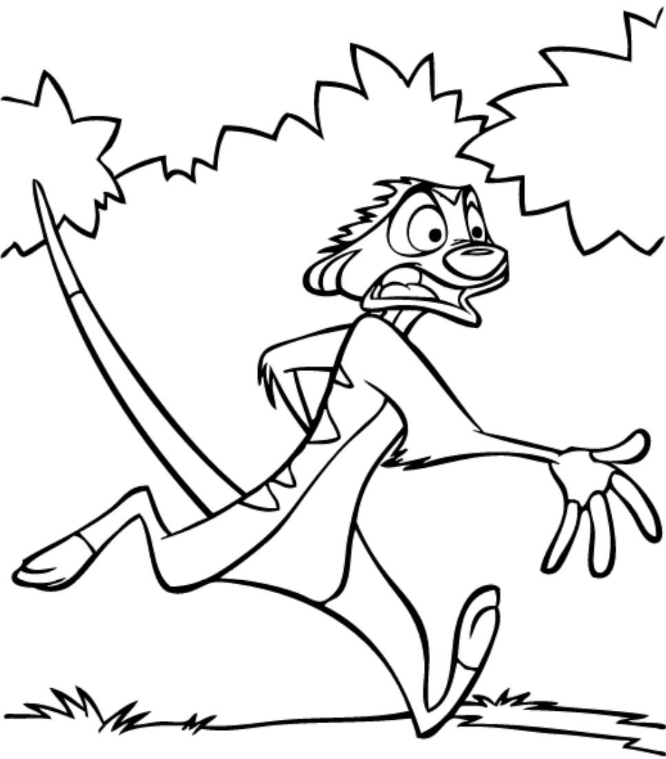 Timon Running Coloring Page Free Printable Coloring Pages For Kids