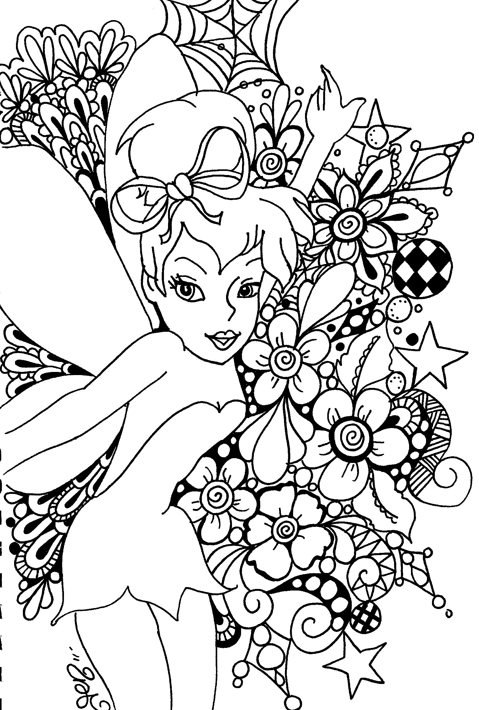 Tinkerbell Printable Coloring Pages Disney