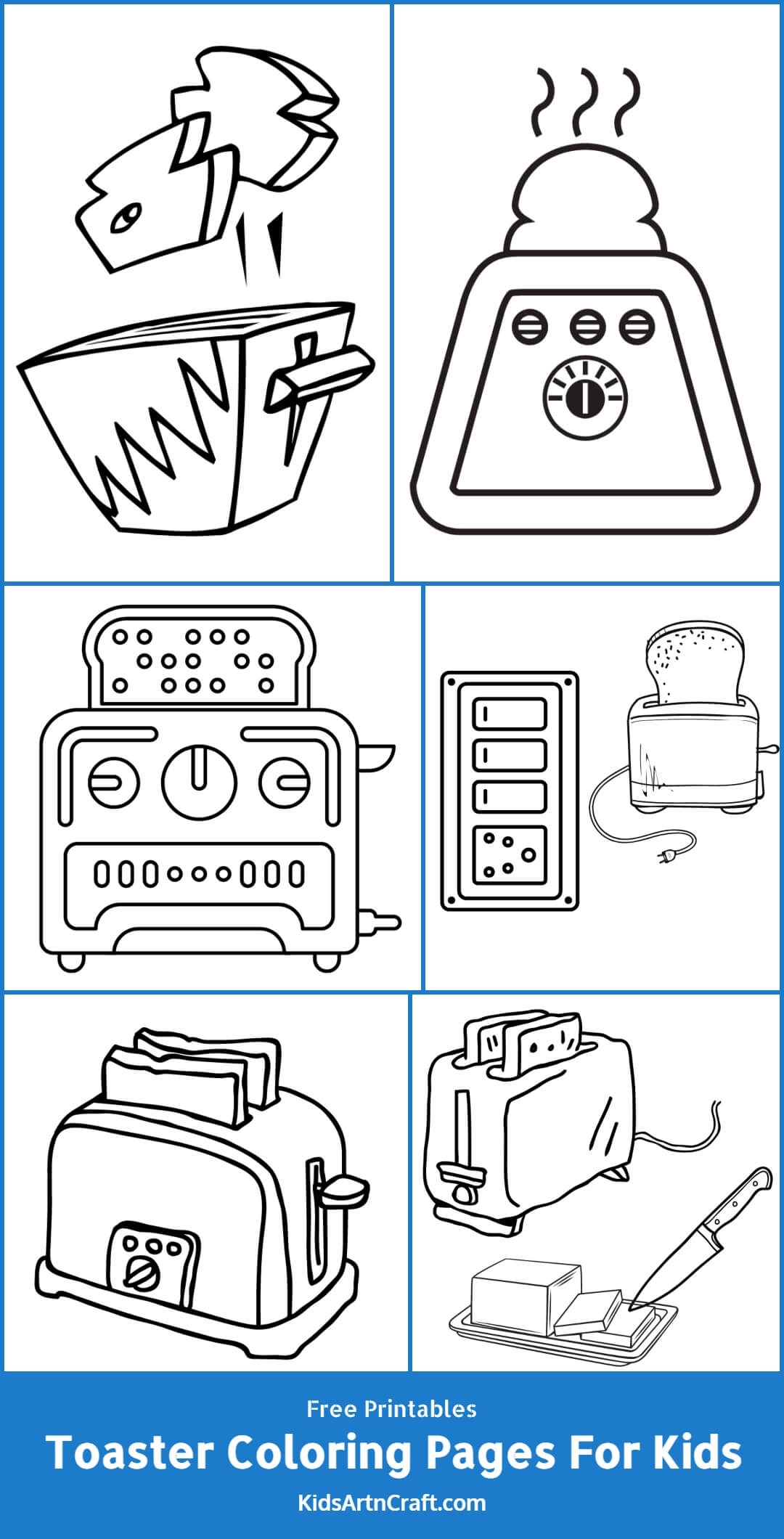 Toaster Coloring Pages For Kids Free Printable Kids Art Craft