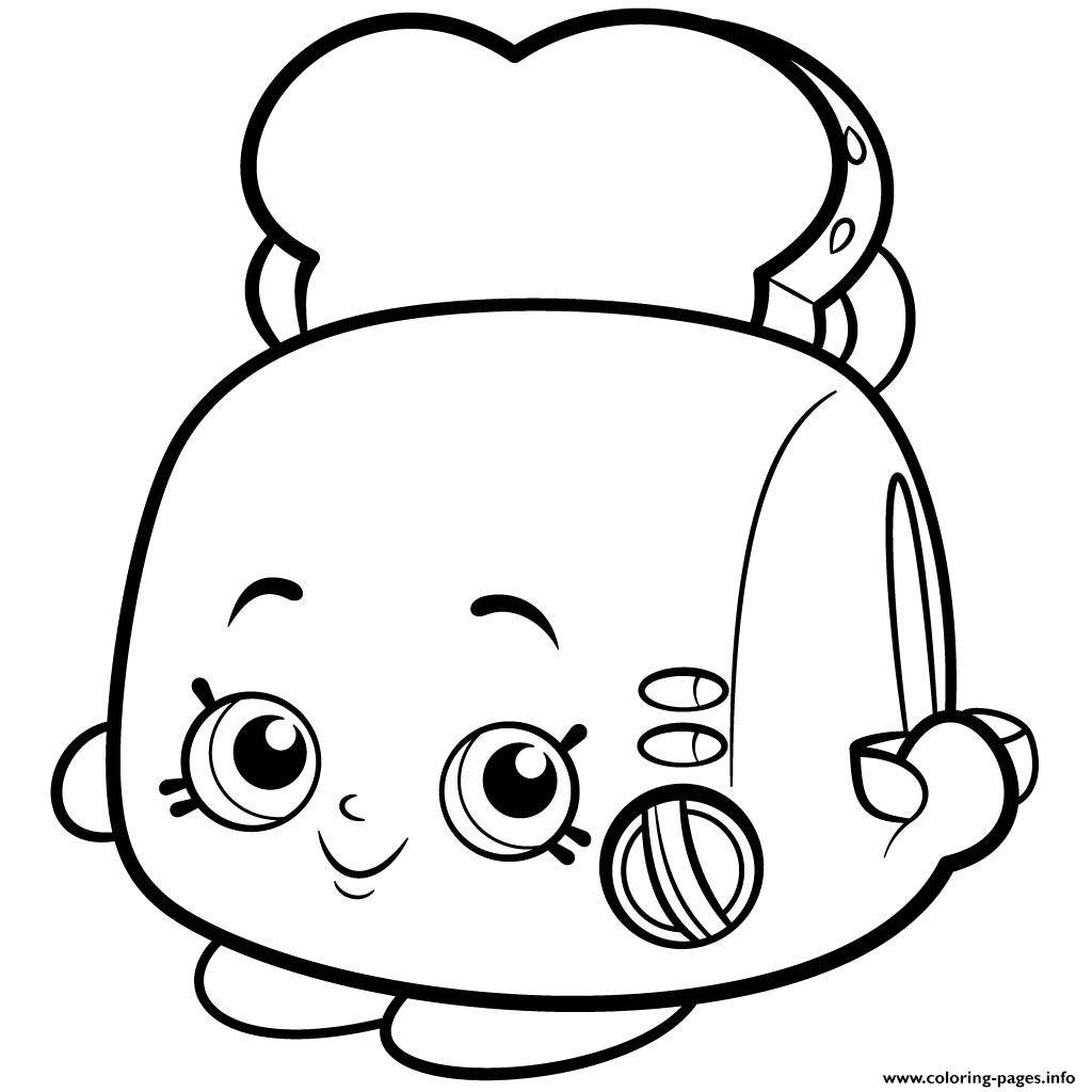 Toasty Pop White Toaster Shopkins Season 2 Coloring Pages Printable