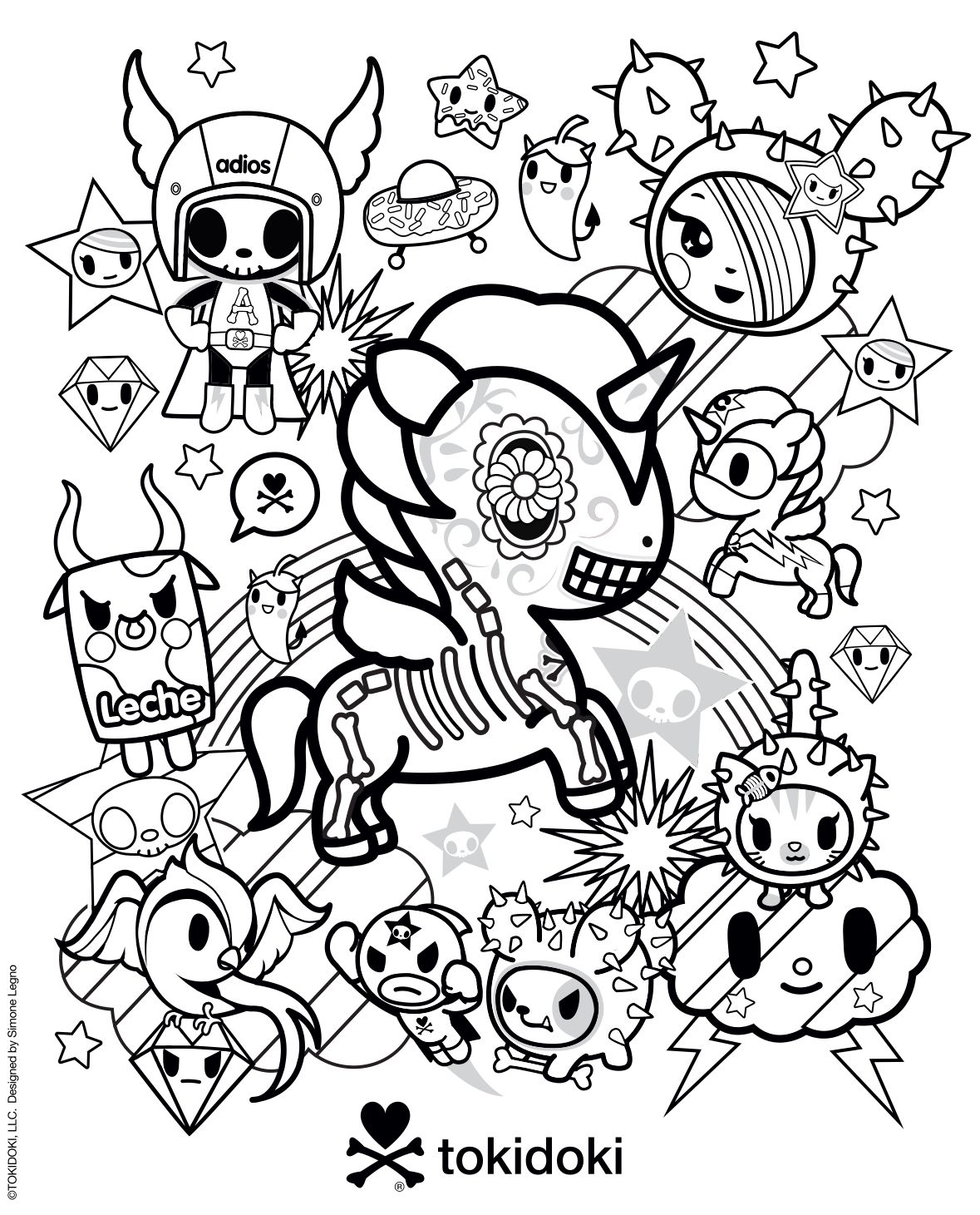 Tokidoki Printable Coloring Pages