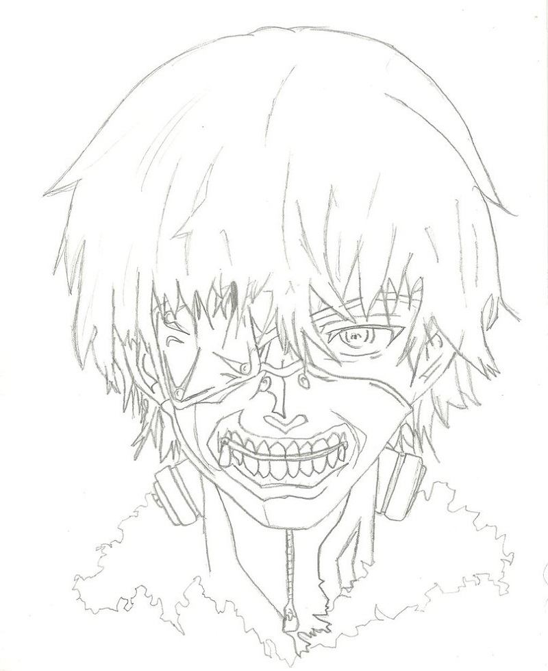 Tokyo Ghoul Coloring Pages Educative Printable