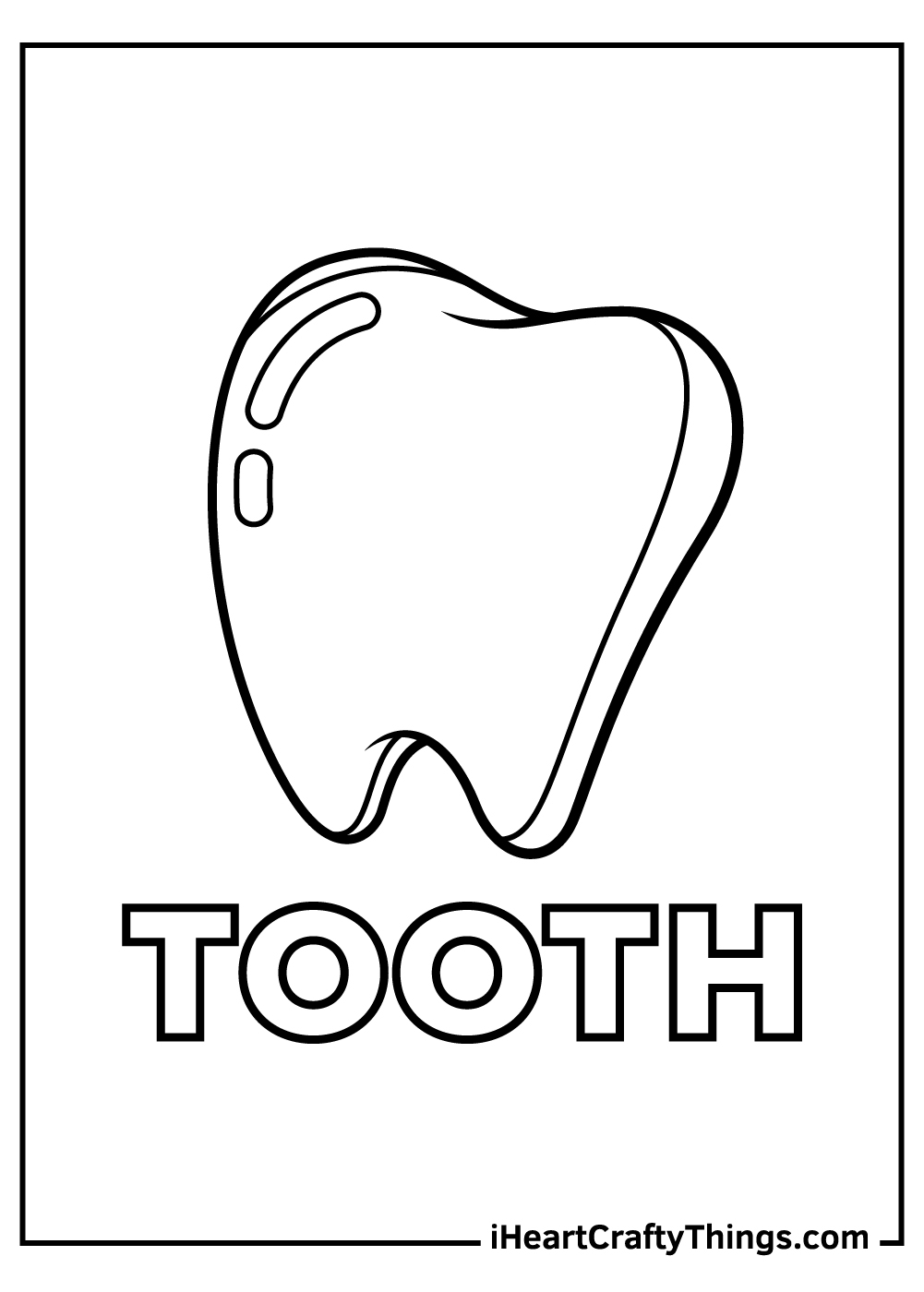 Tooth Coloring Pages Updated 2021
