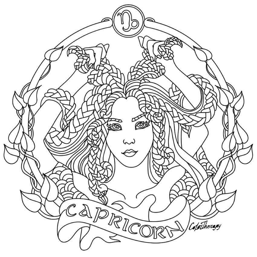 Top 10 Printable Zodiac Coloring Pages For Adults