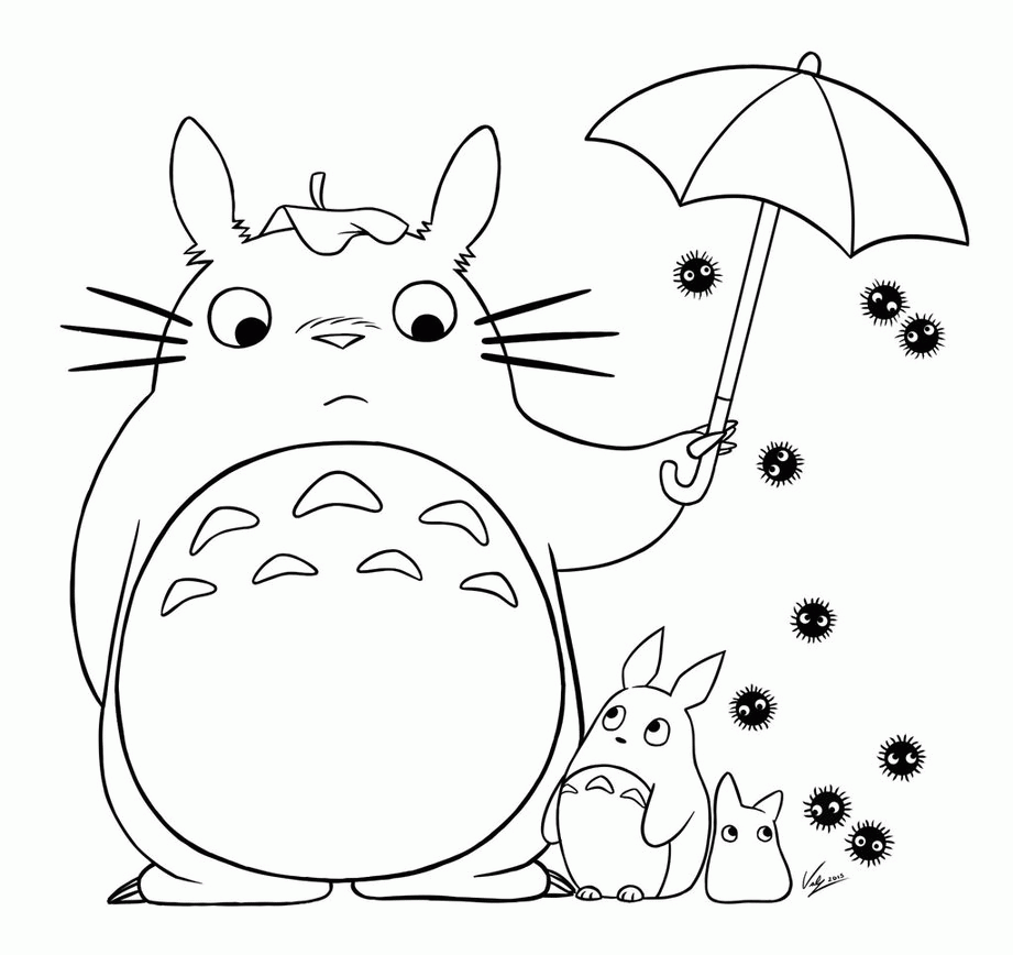 Totoro Coloring Pages Printable