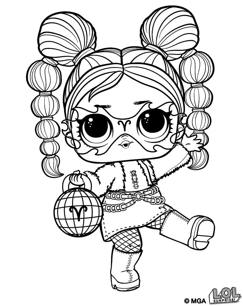 Tough QT LOL Surprise Doll Coloring Page Download Print Or Color Online For Free