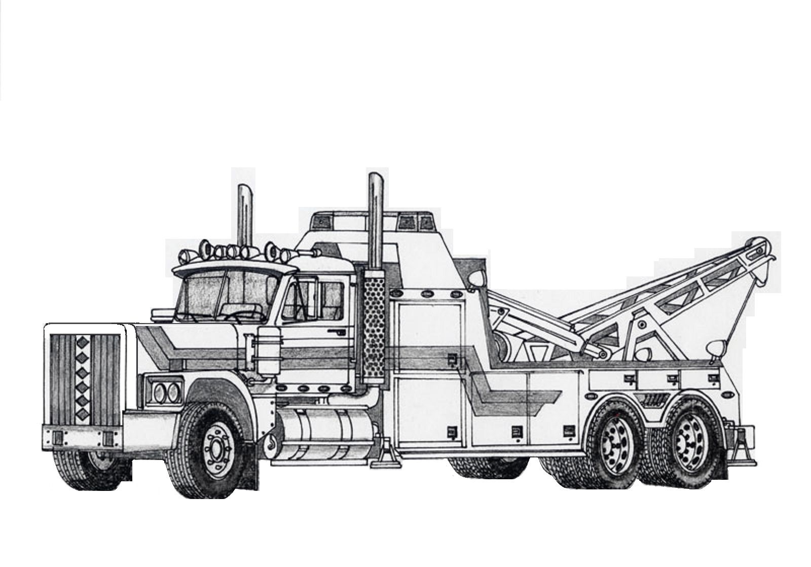 Printable Tow Truck Coloring Page