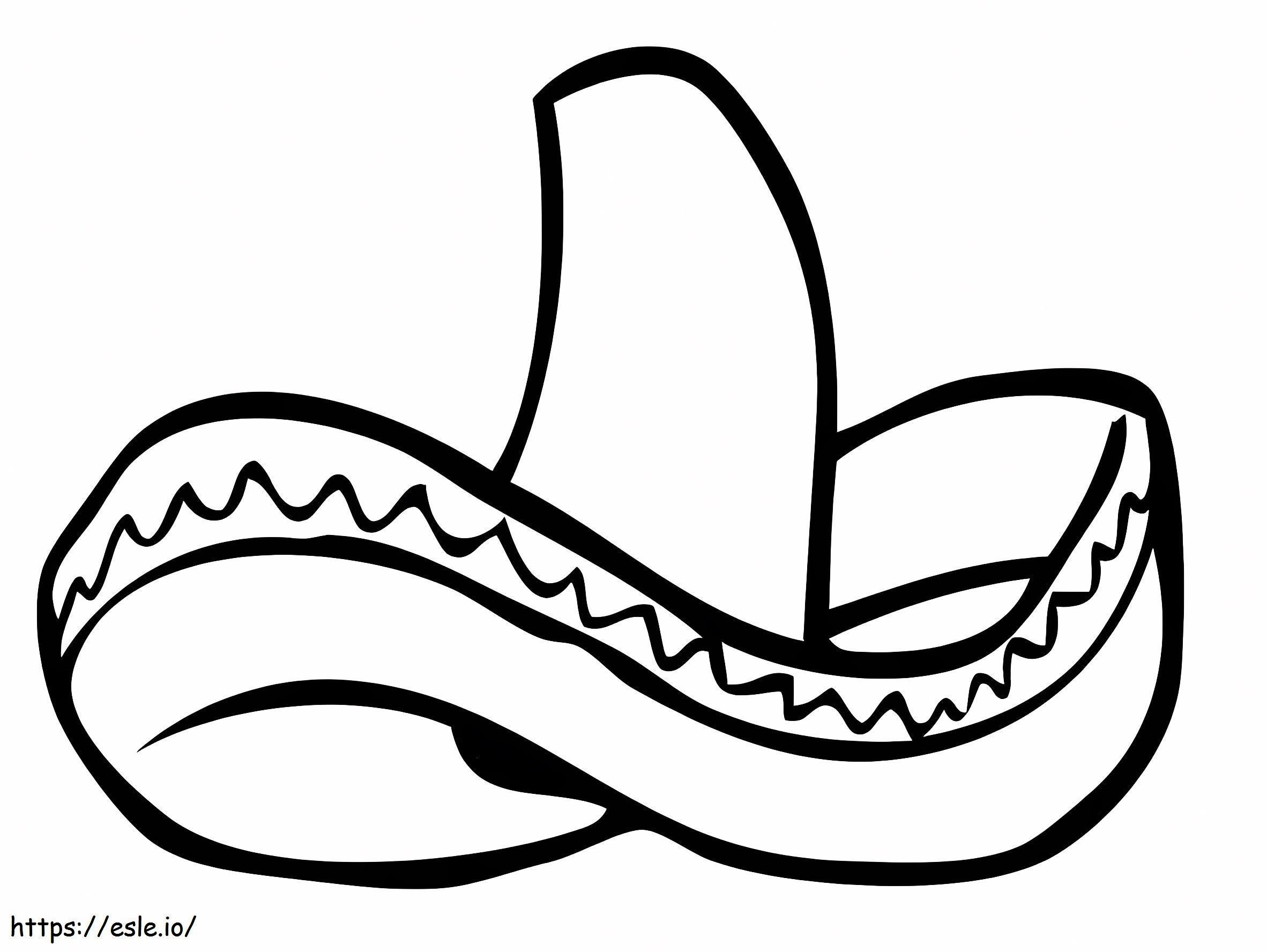 Traditional Mexican Sombrero Coloring Page