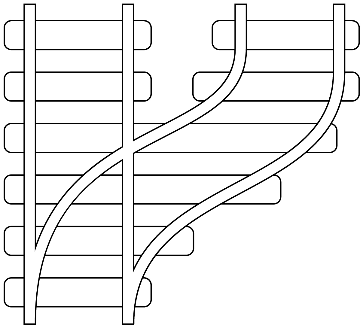 Train Tracks Coloring Page ColouringPages