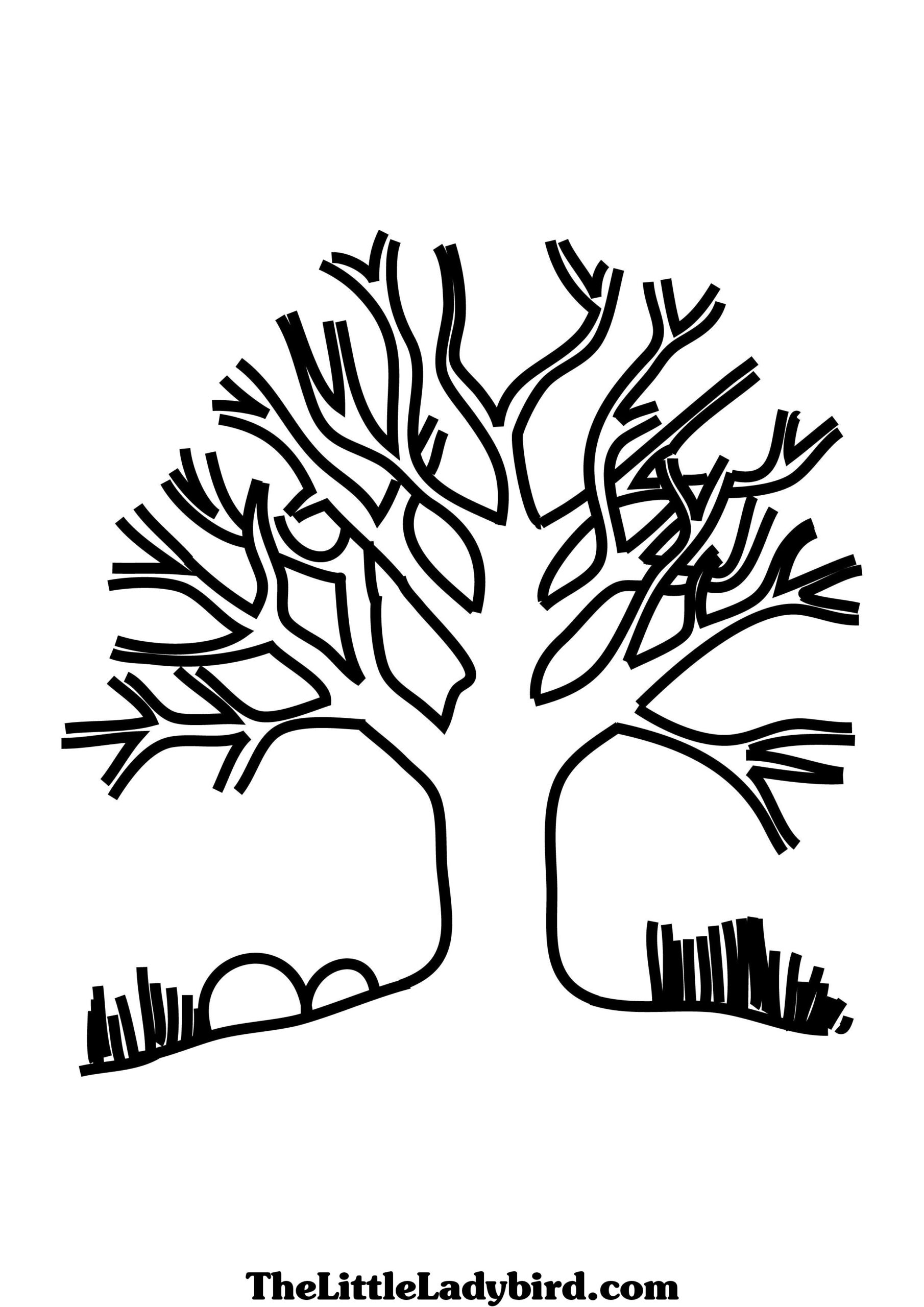 Tree Coloring Pages Printable