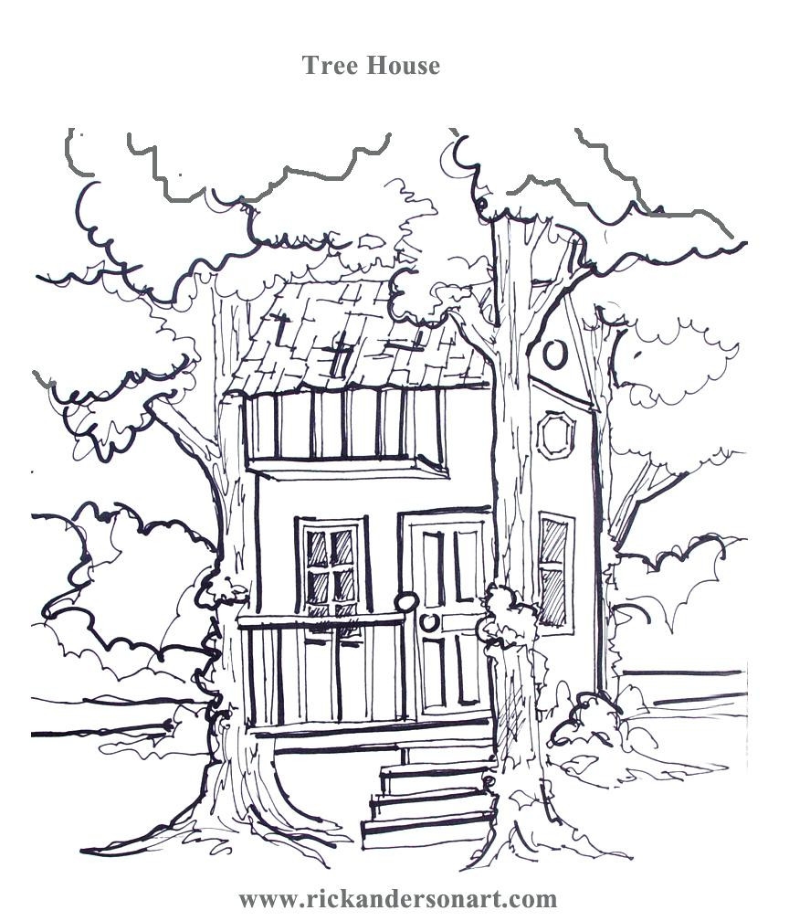 Tree House Coloring Pages At GetColorings Free Printable Colorings Pages To Print And Color
