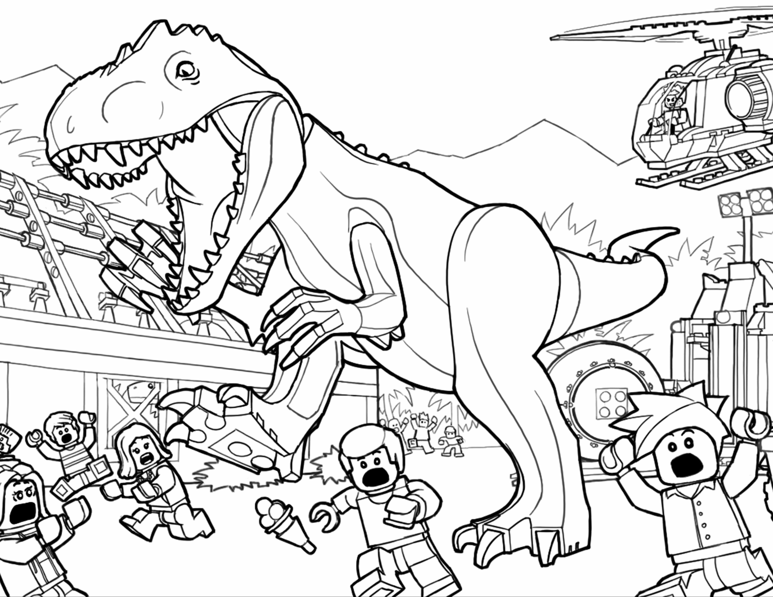 Free Printable Trex Coloring Pages