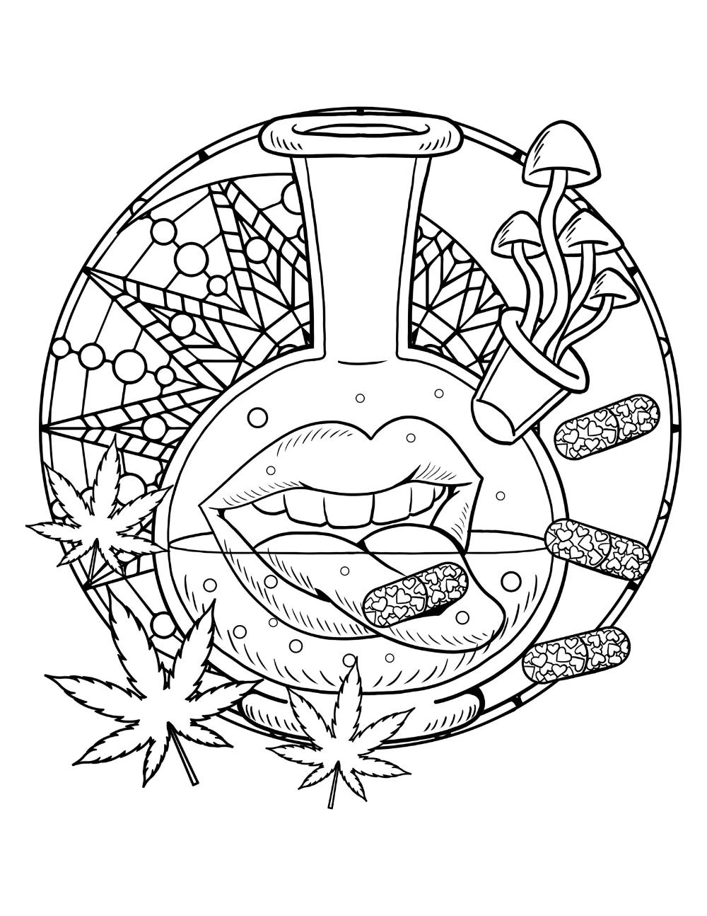 Trippy Coloring Pages Printable