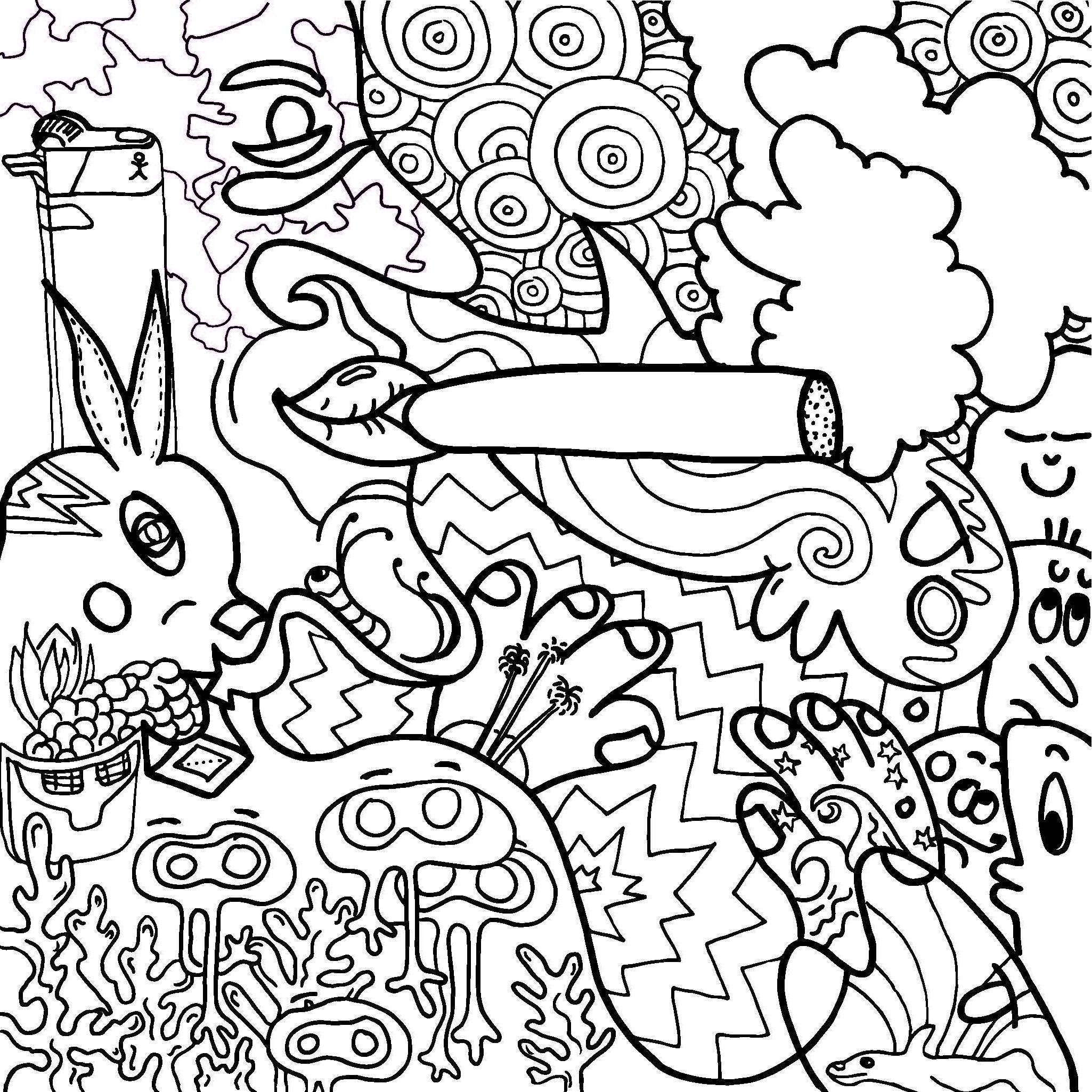 Trippy Coloring Pages For Adults Coloring Pages