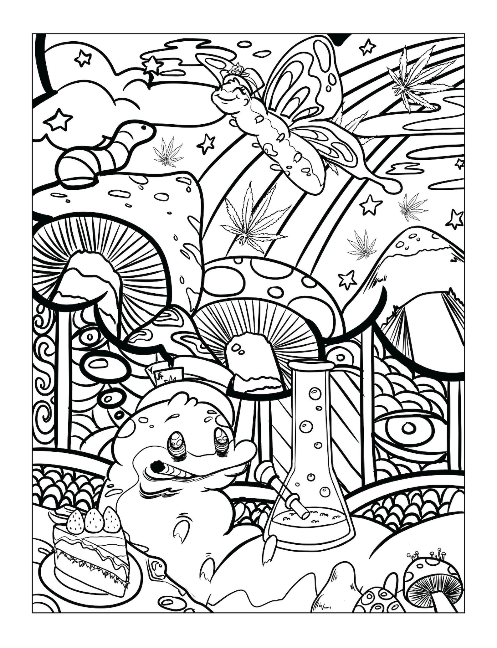 Trippy Printable Coloring Pages Customize And Print