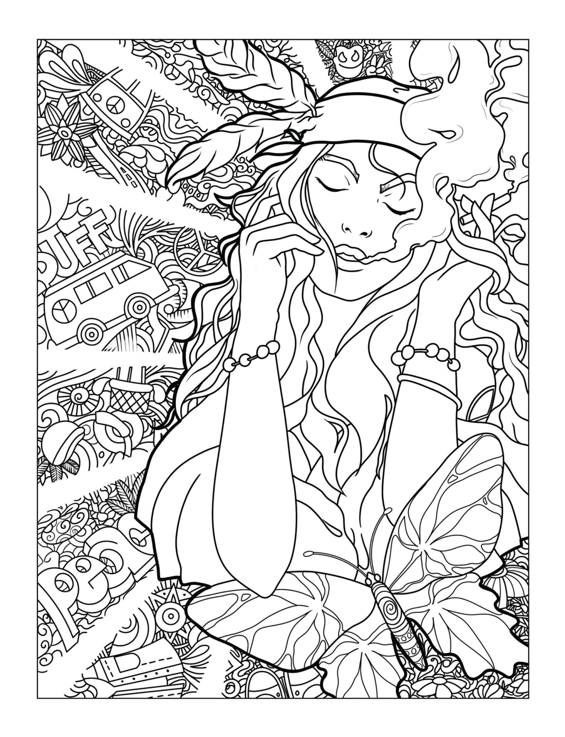 Trippy Stoner Printable Coloring Pages 14 Digital Downloads Etsy Australia