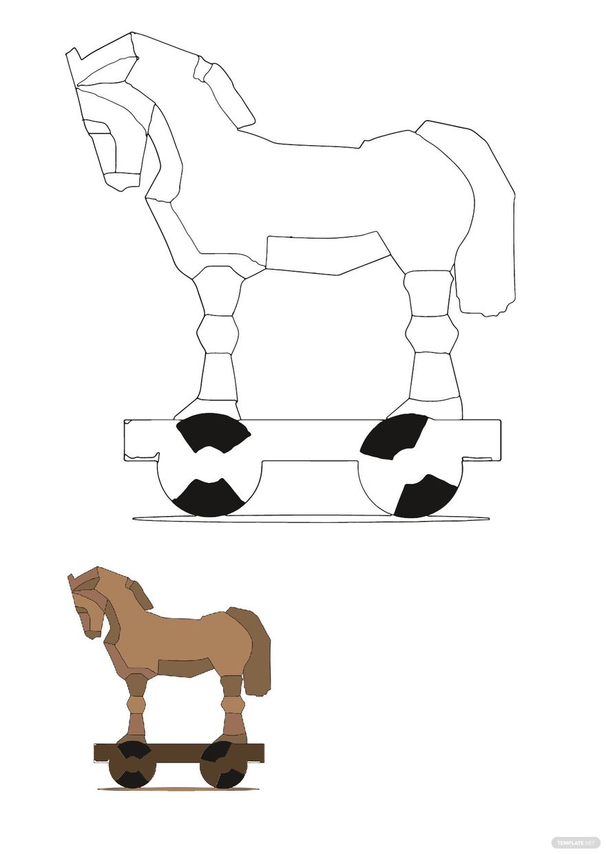 Trojan Horse Printable Coloring Page