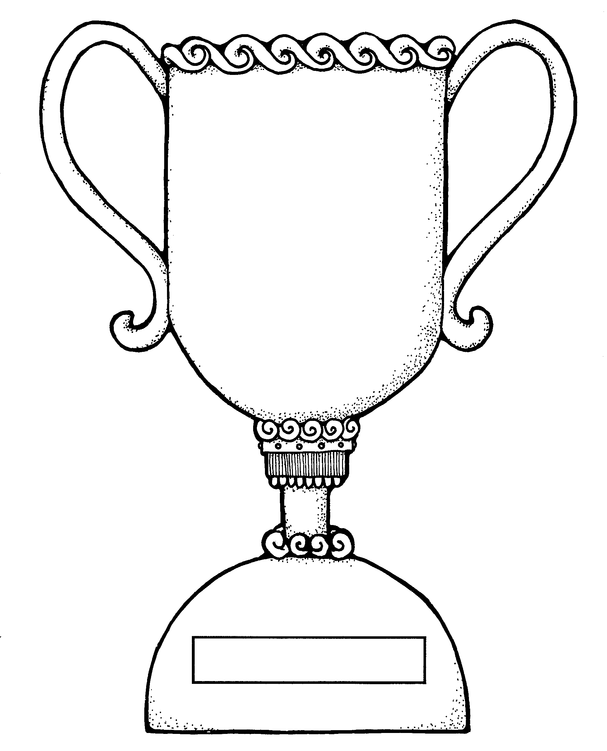 Trophy Coloring Sheet Coloring Pages