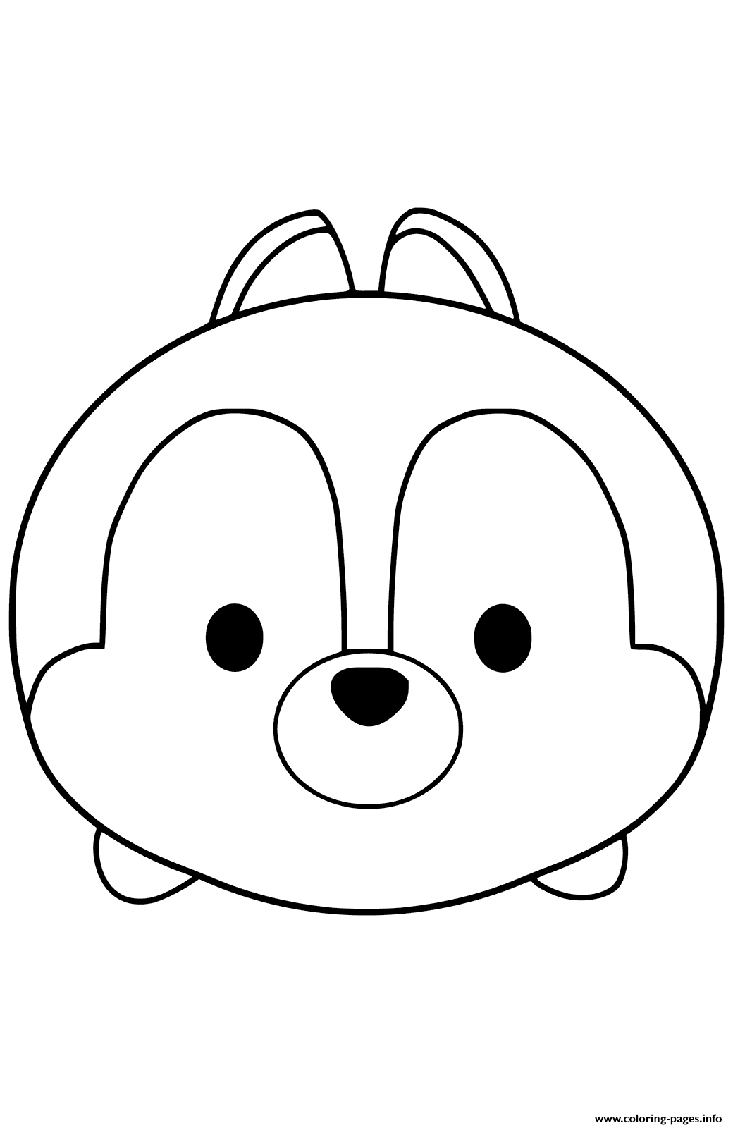 Tsum Tsum Chip Coloring Page Printable