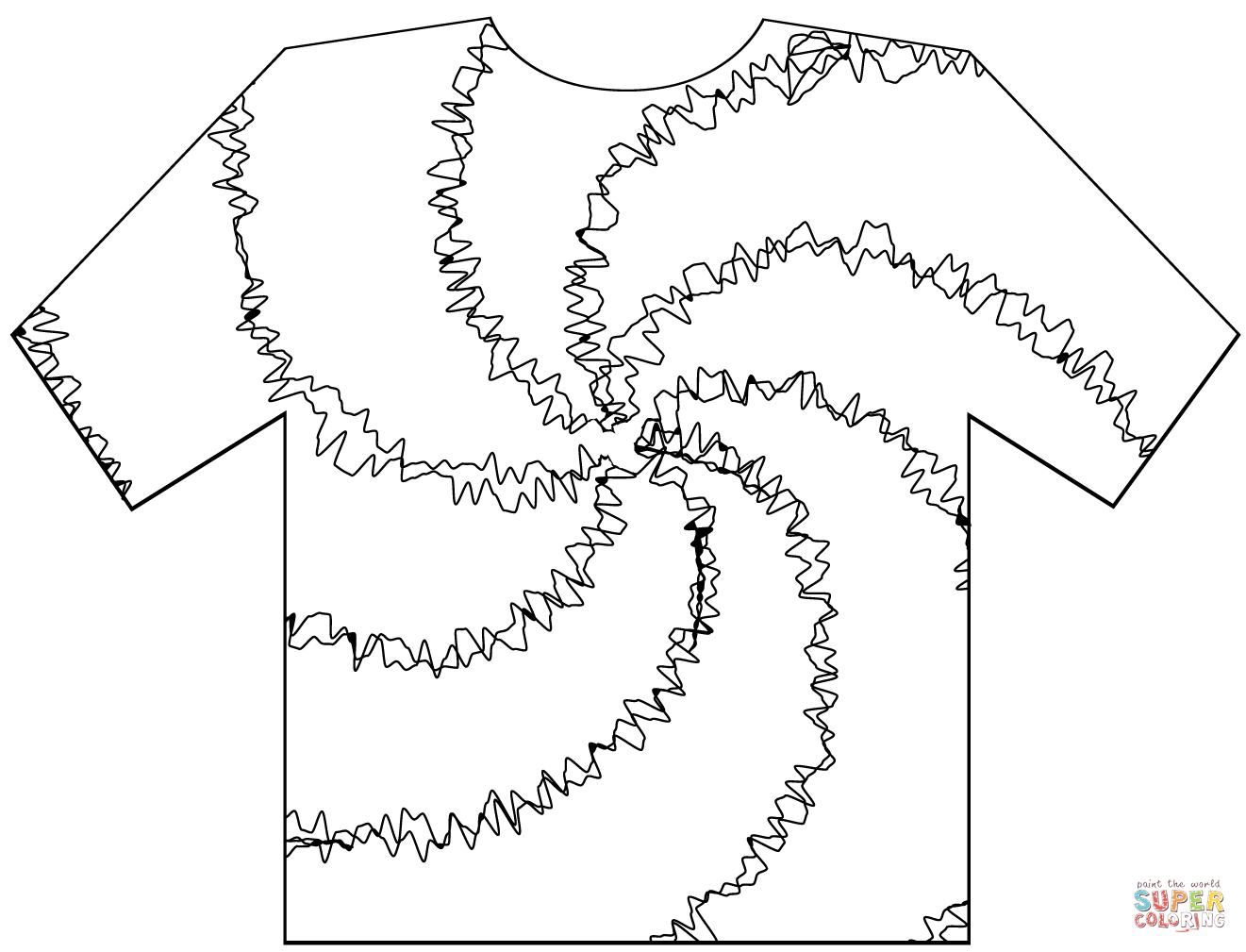 Tie Dye Printable Coloring Pages