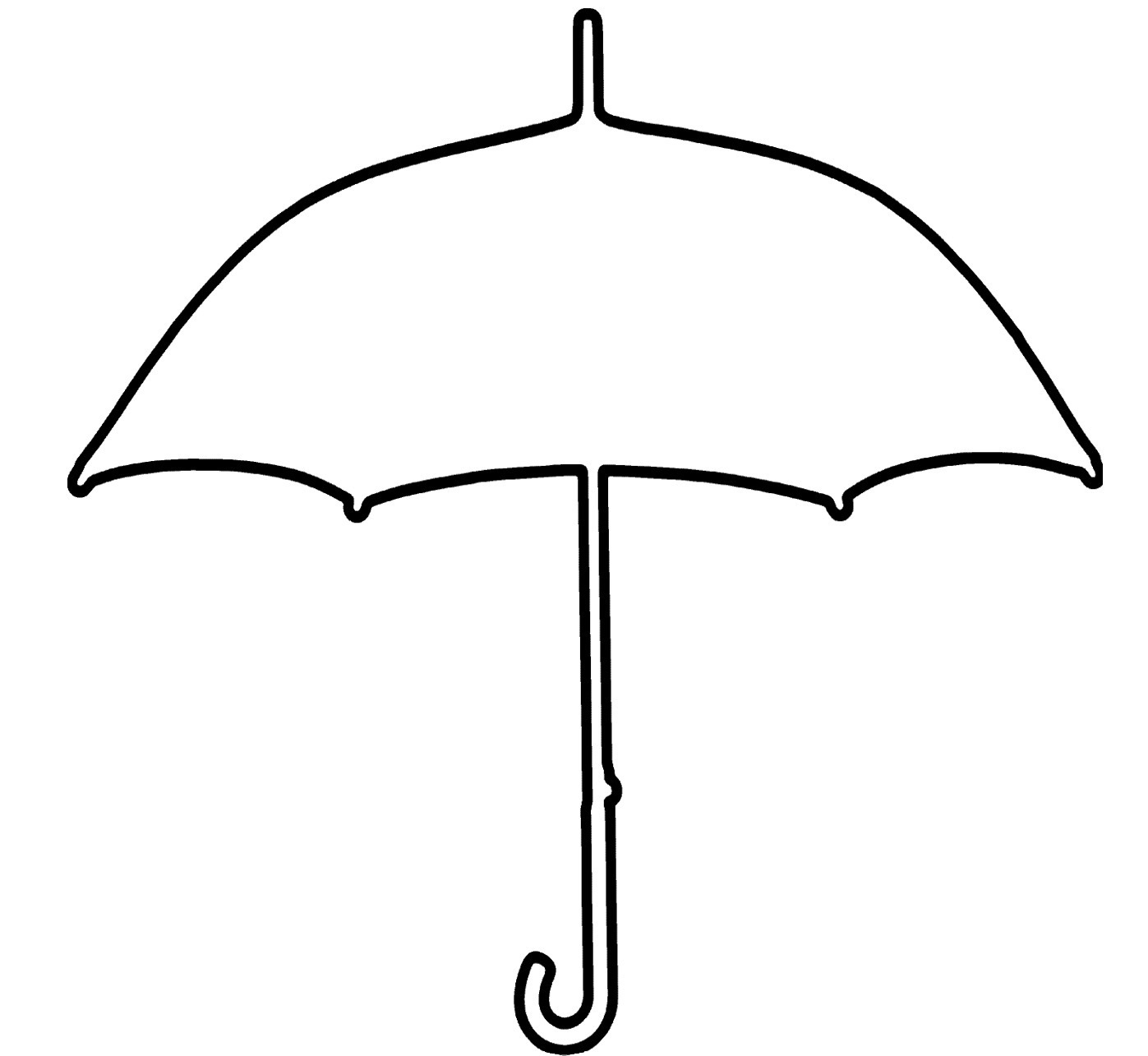 Umbrella Day Coloring Pages Umbrella Coloring Template Kids Cliparts Co