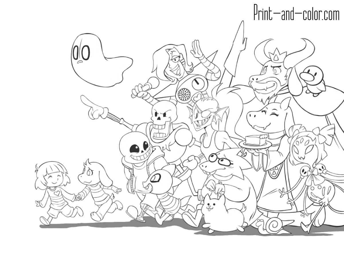 Undertale Coloring Pages Print And Color
