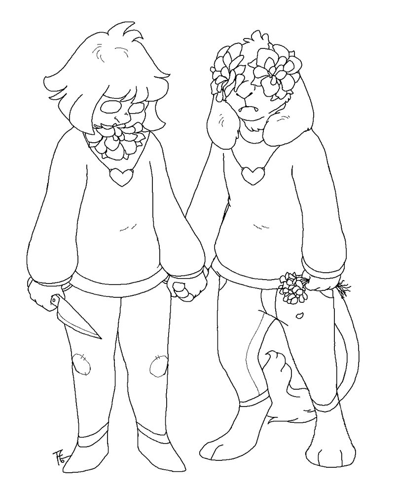 Undertale Coloring Page Printable Chara