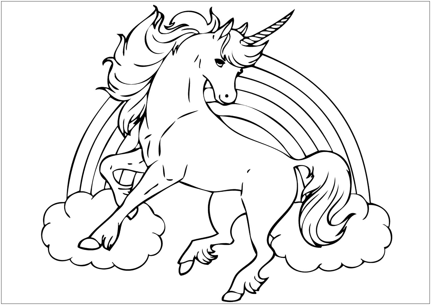 Unicorn Coloring Page Printable