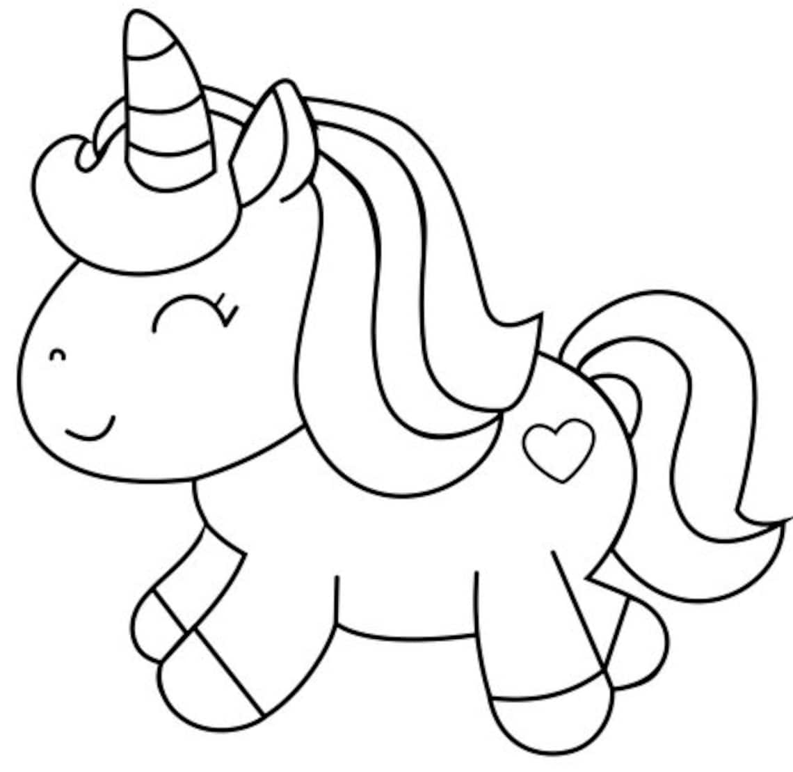 Unicorn Coloring Pages For Kids Etsy Espa A