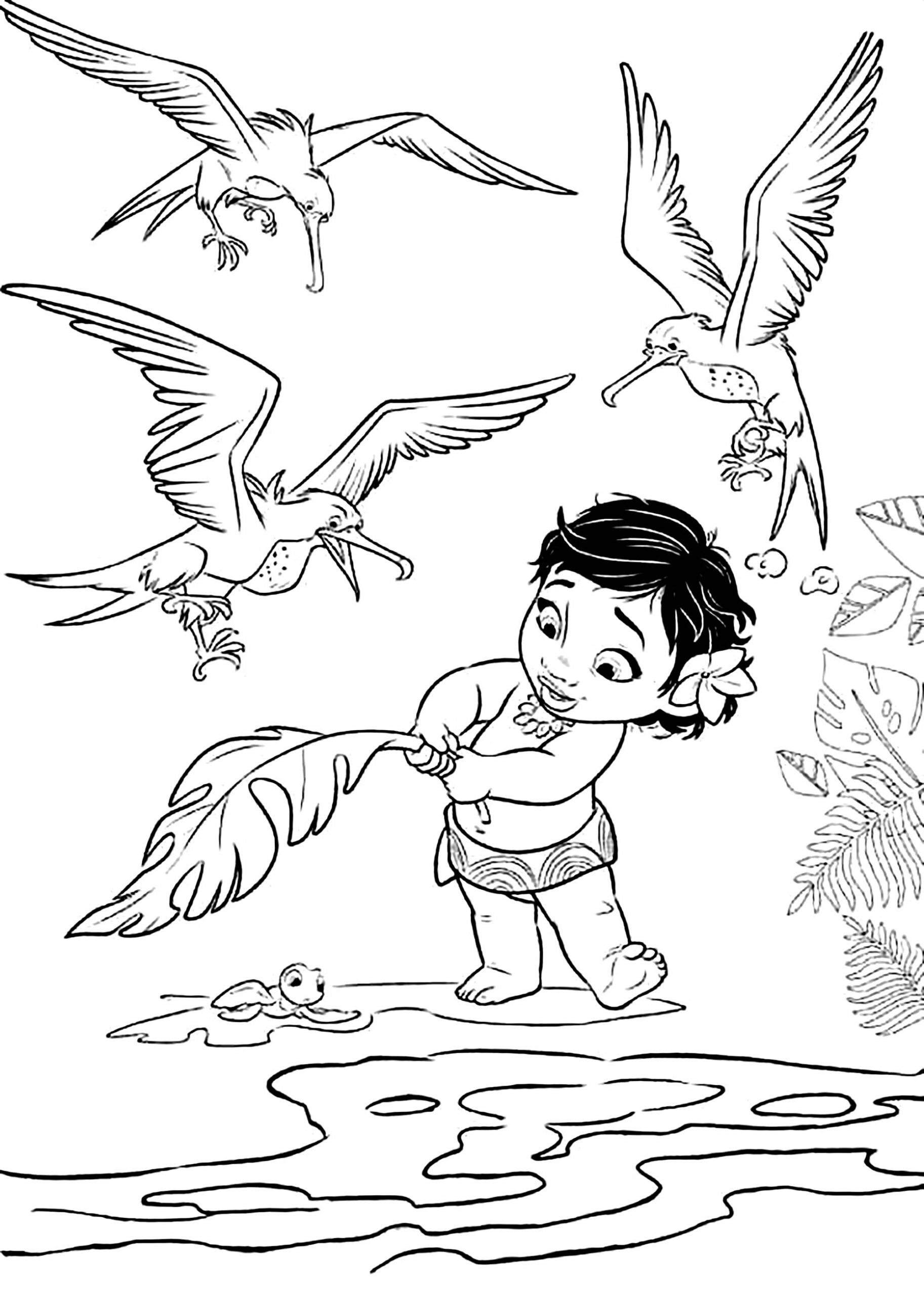 Vaiana Image To Print And Color Moana Coloring Pages For Kids