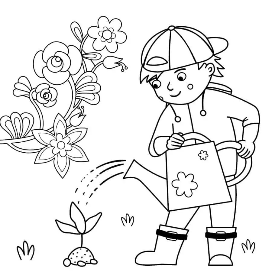 Vegetable Garden Coloring Page Free Printable Templates