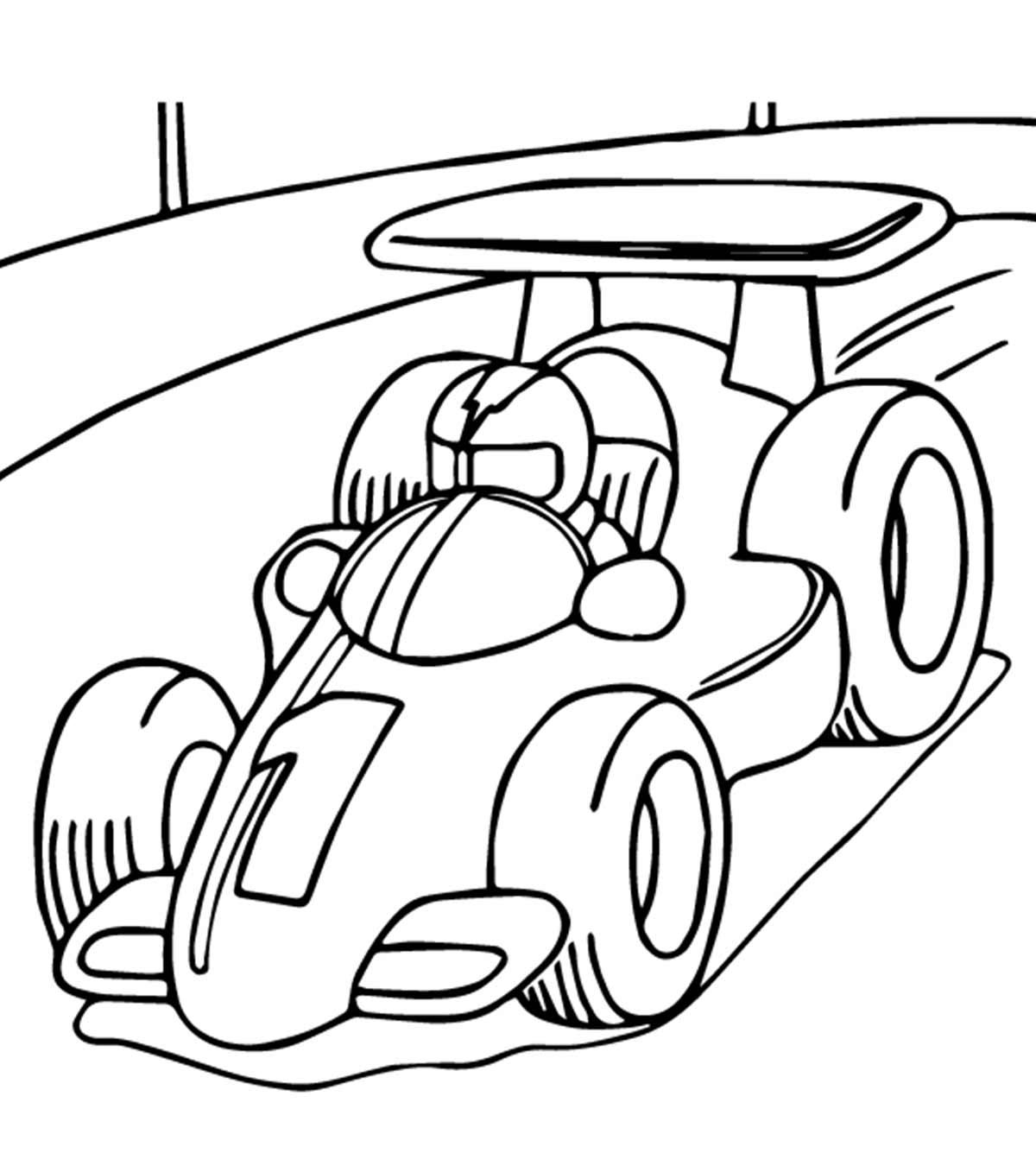 Printable Color Pages Race Car