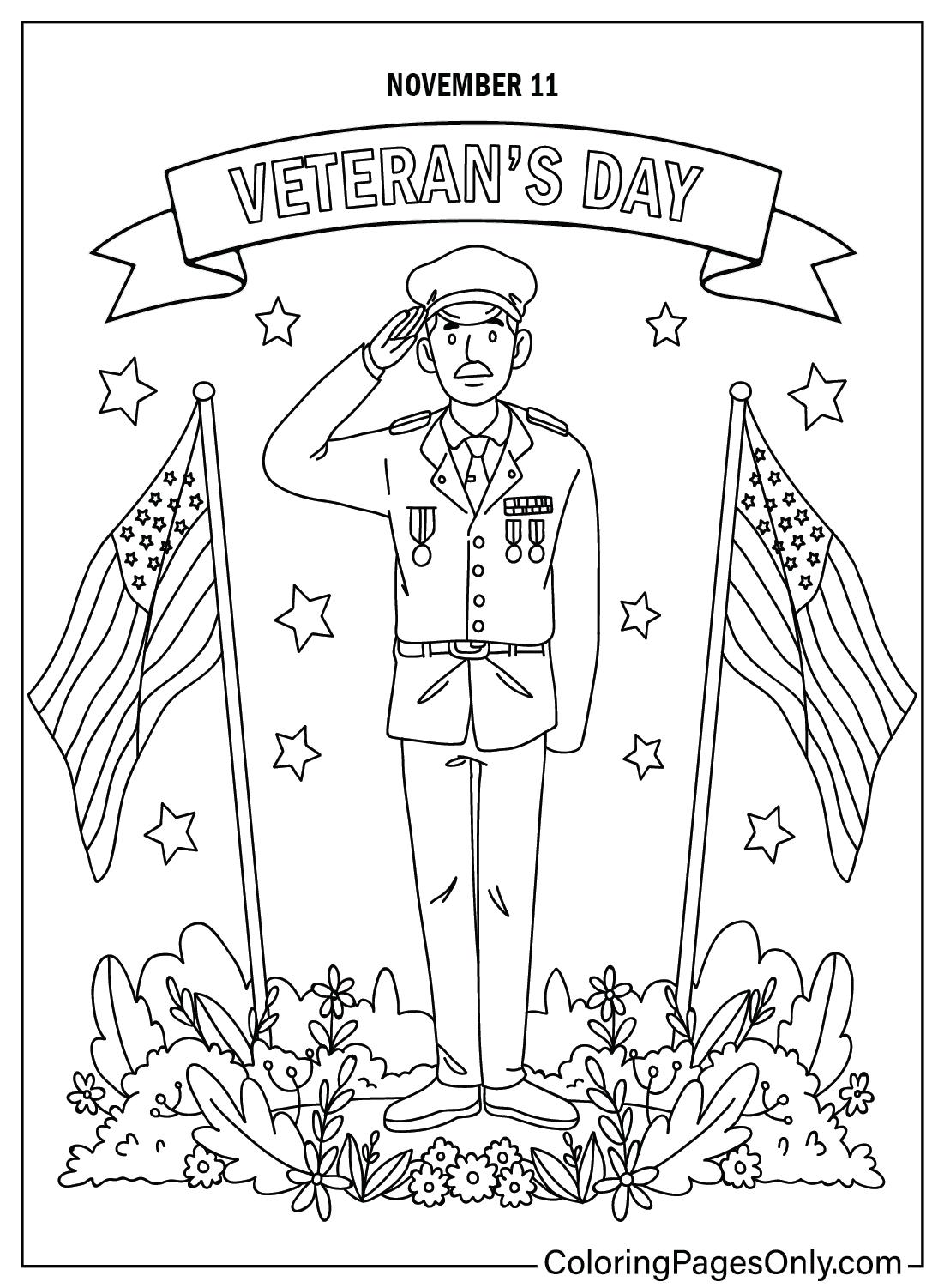 Free Printable Coloring Pages-Veterans Day