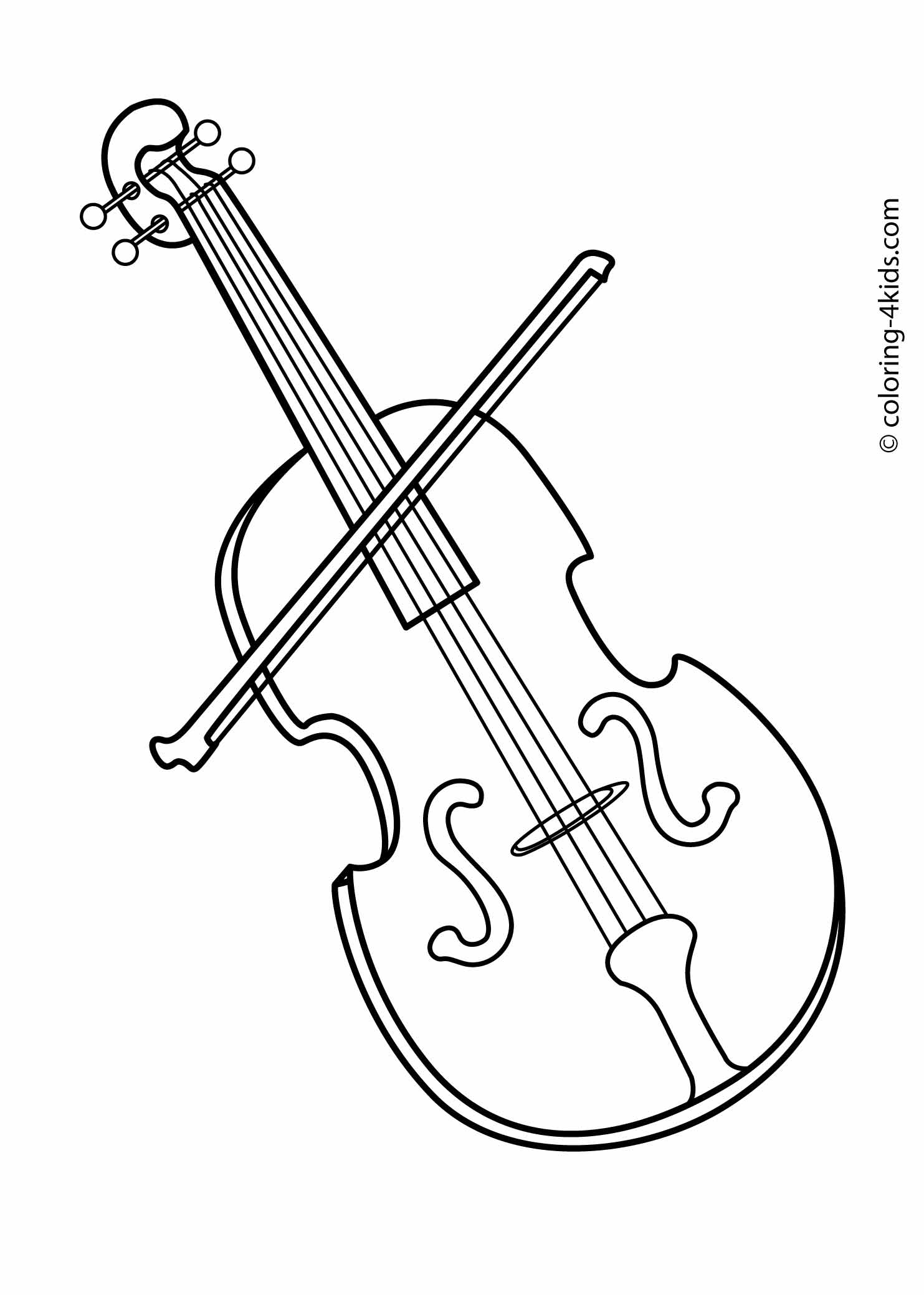 Violin Coloring Pages Printable