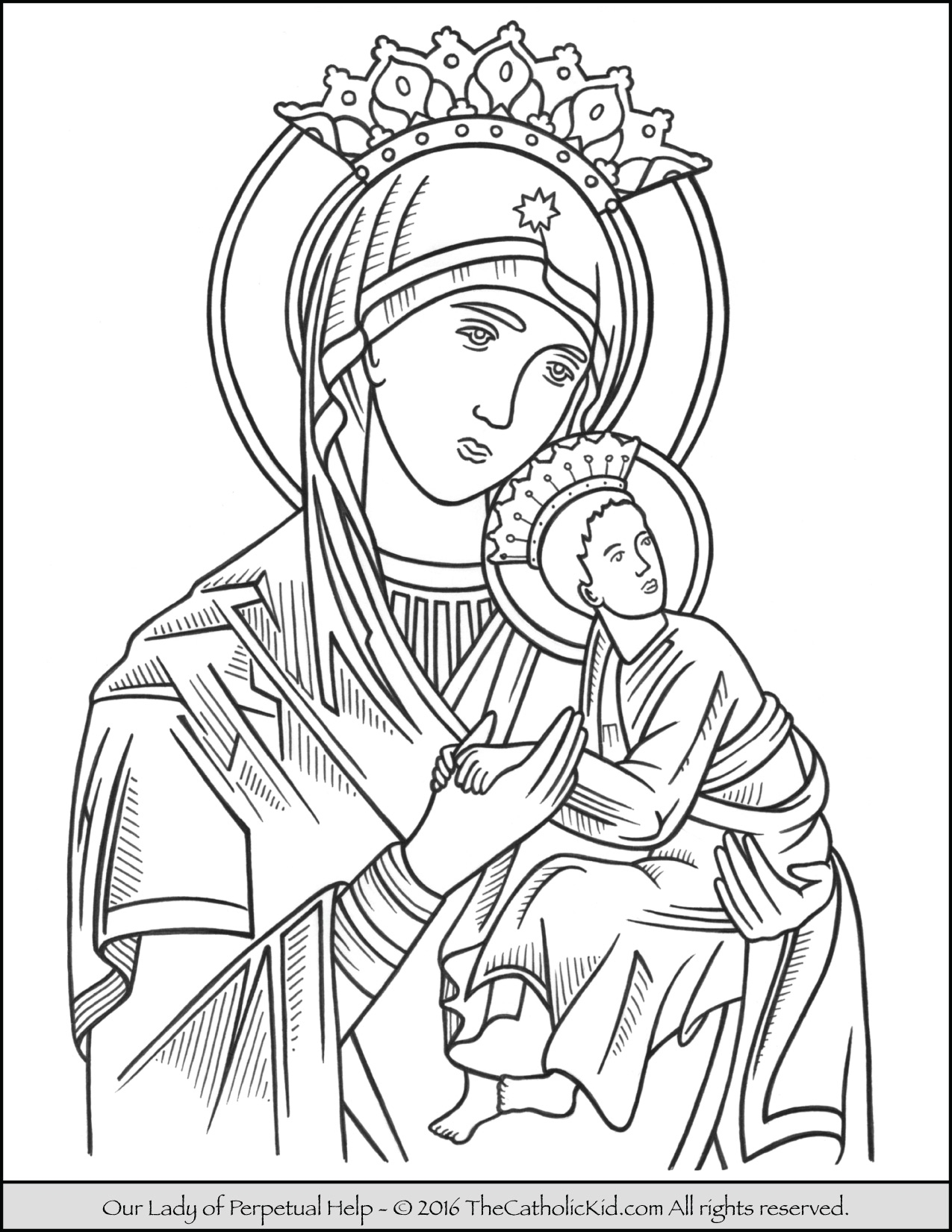 Virgin Mary Coloring Page At GetColorings Free Printable Colorings Pages To Print And Color