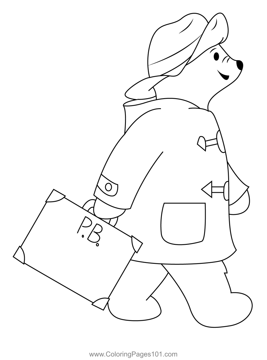 Walk Paddington Bear Coloring Page For Kids Free Paddington Printable Coloring Pages Online