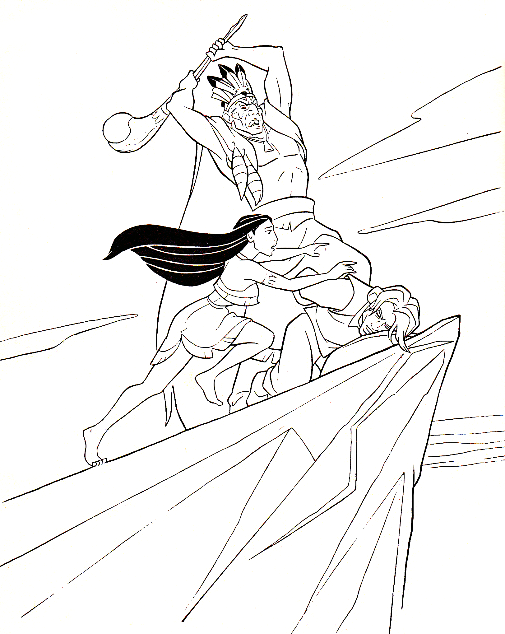 Walt Disney Coloring Pages Chief Powhatan Pocahontas Captain John Smith Walt Disney