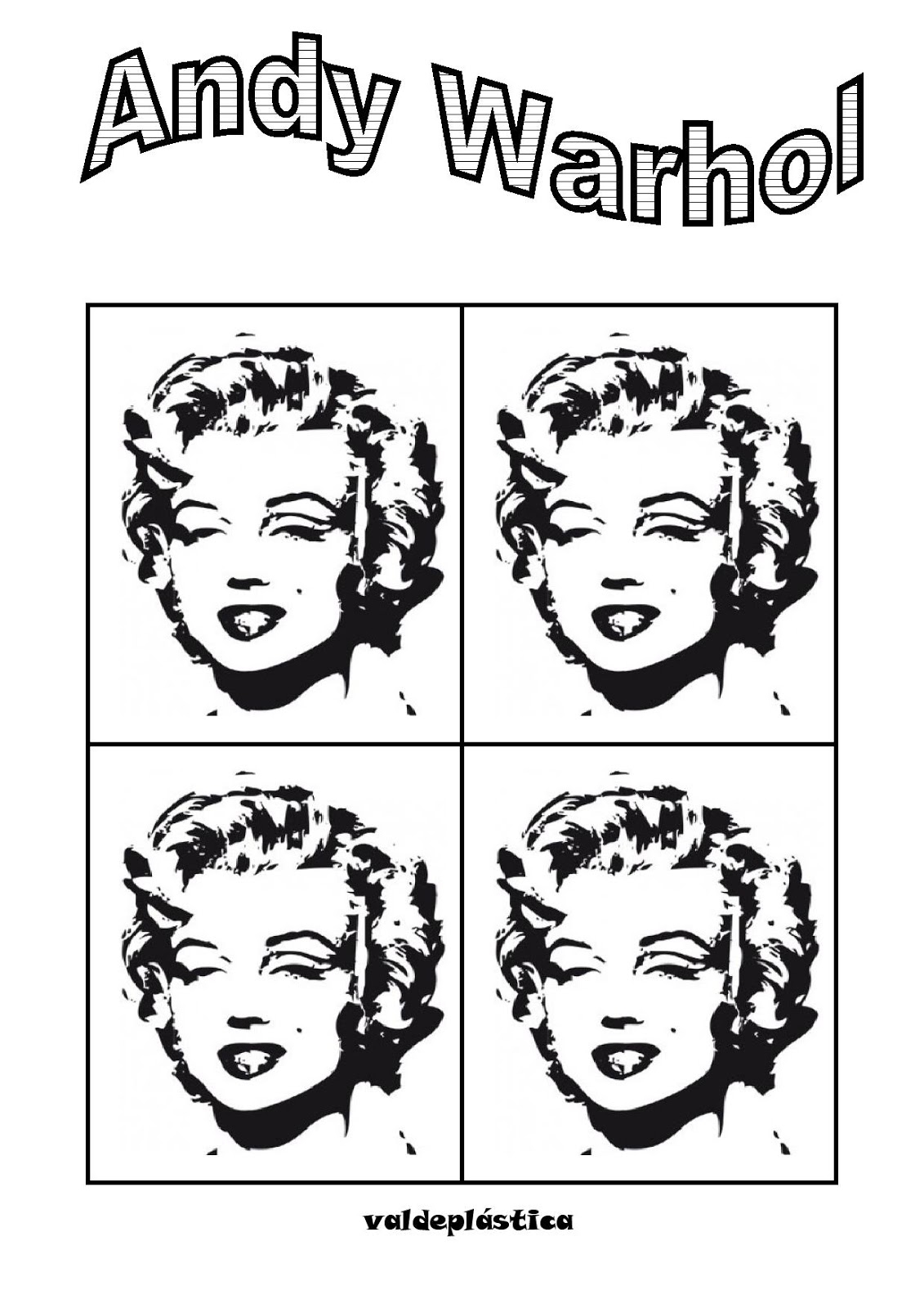 Warhol Pop Art Coloring Pages