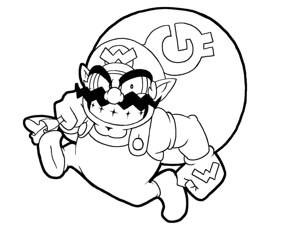 Wario Coloring Pages Free Printable Coloring Pages For Kids