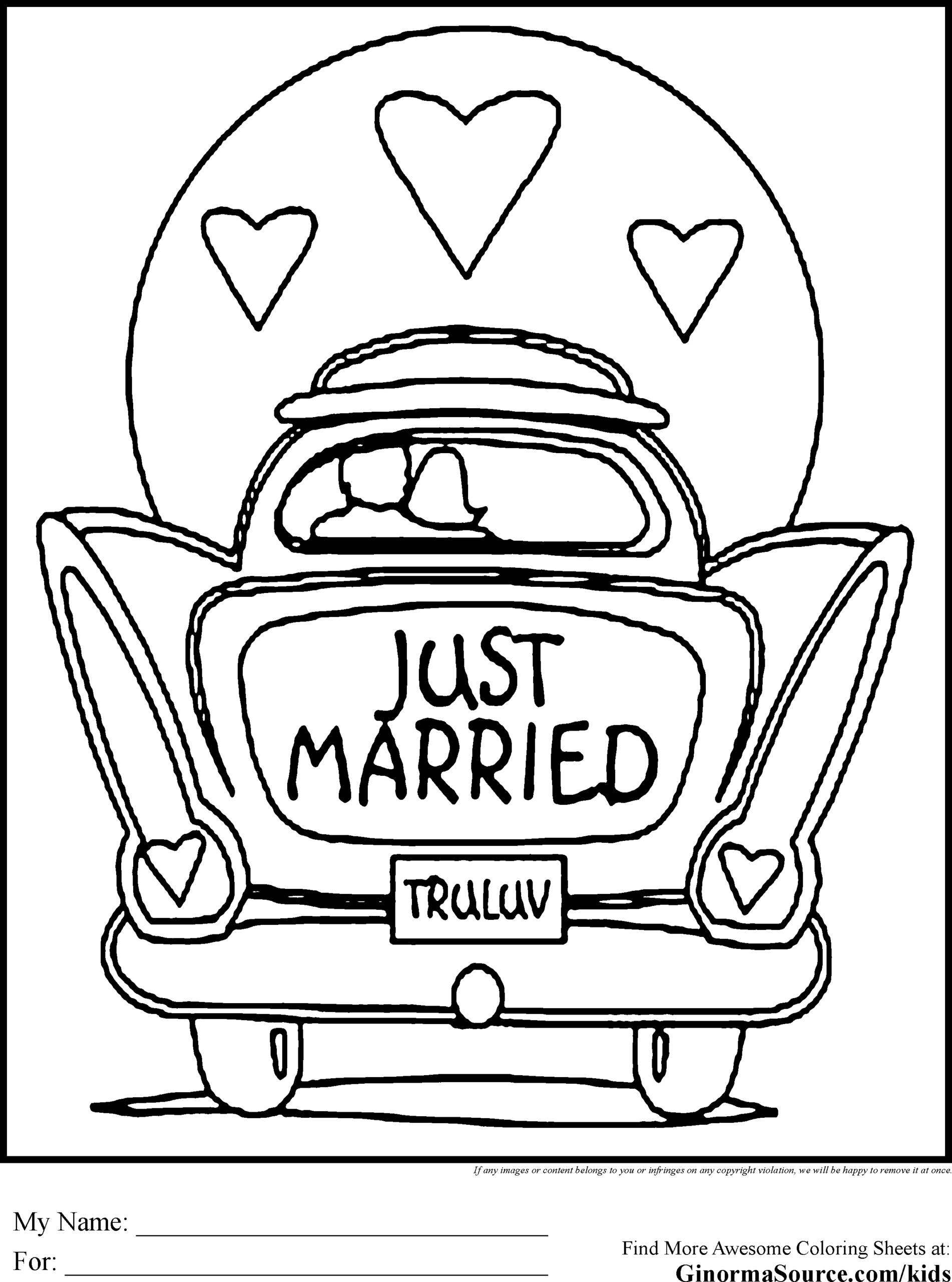 Free Wedding Coloring Pages Printable