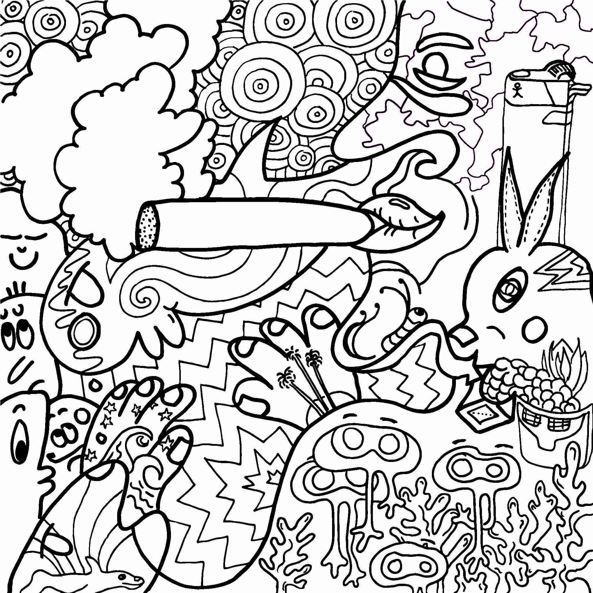 Printable Weed Coloring Pages